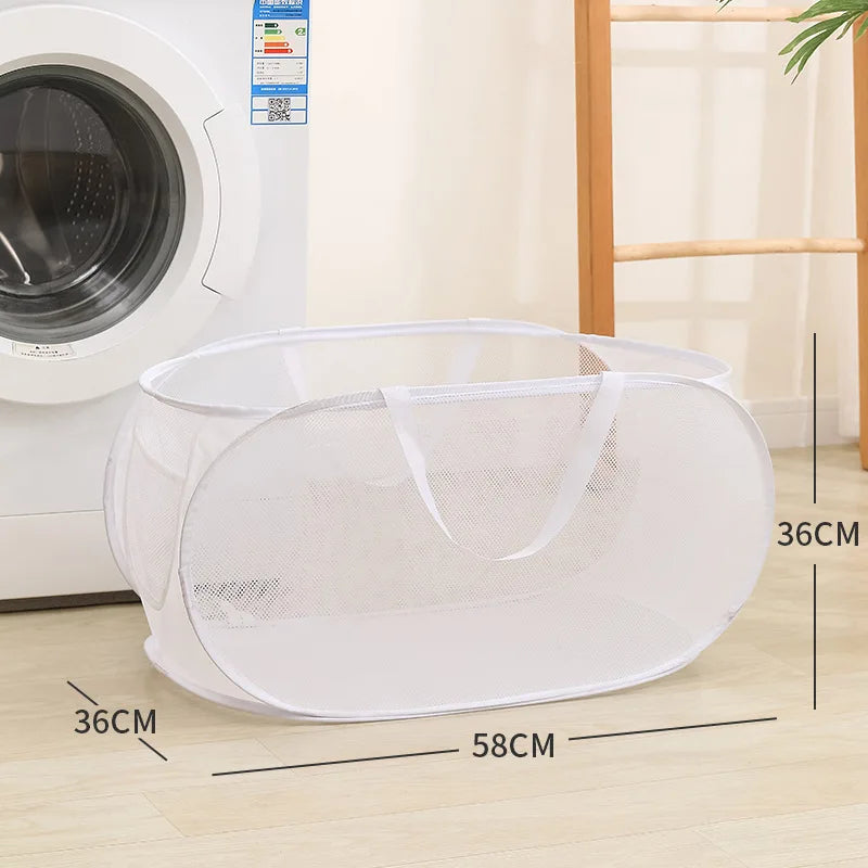 Foldable Mesh Laundry Basket – Large & Breathable