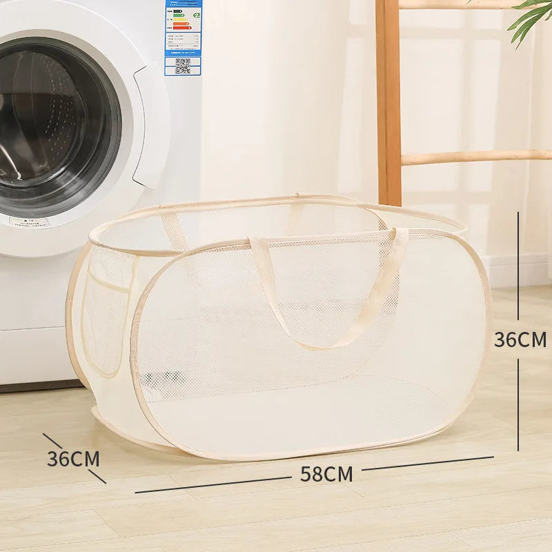 Foldable Mesh Laundry Basket – Large & Breathable