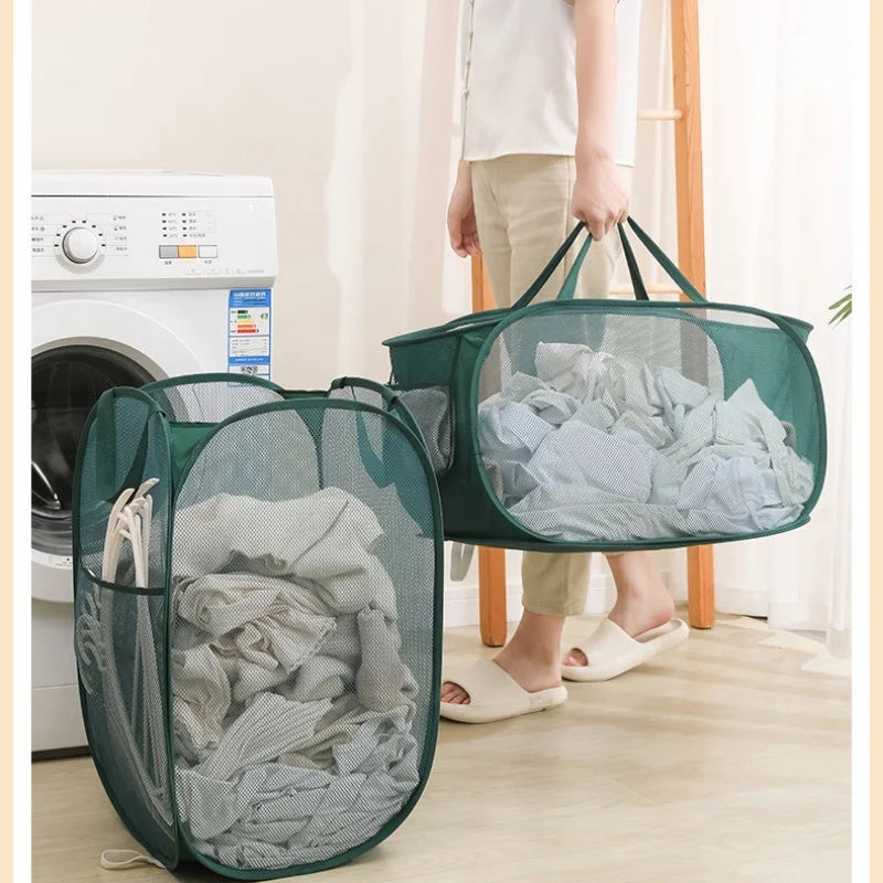 Foldable Mesh Laundry Basket – Large & Breathable