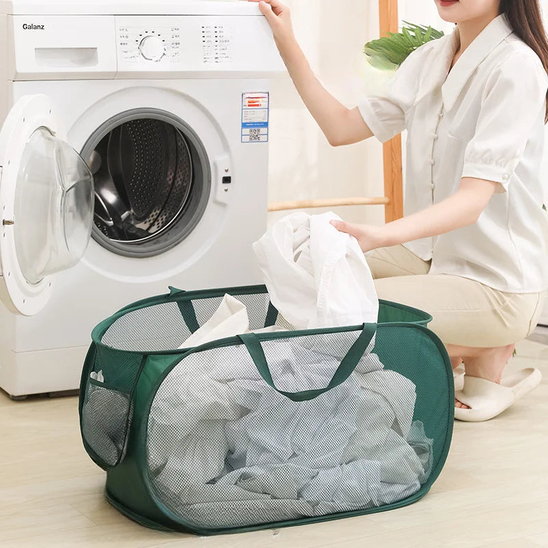 Foldable Mesh Laundry Basket – Large & Breathable