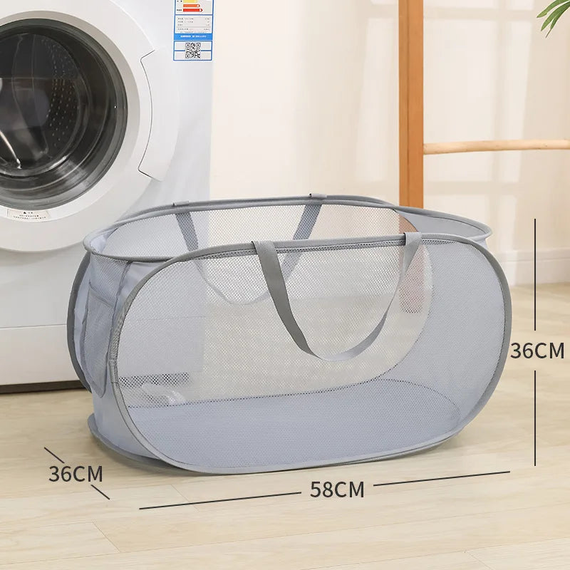Foldable Mesh Laundry Basket – Large & Breathable