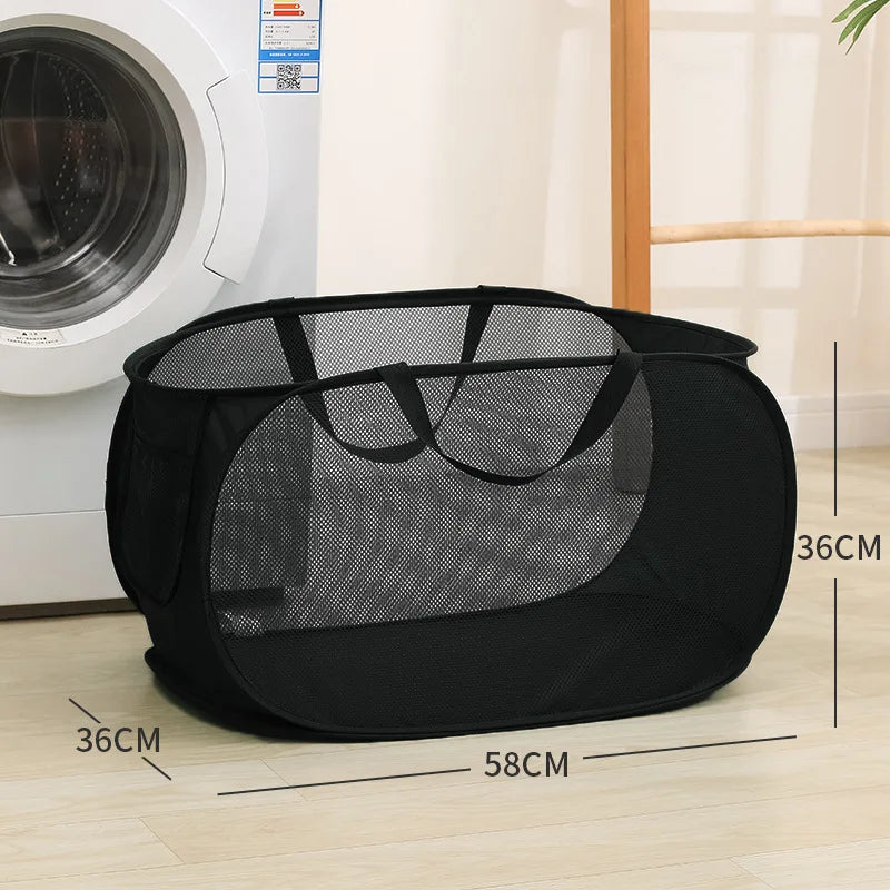 Foldable Mesh Laundry Basket – Large & Breathable